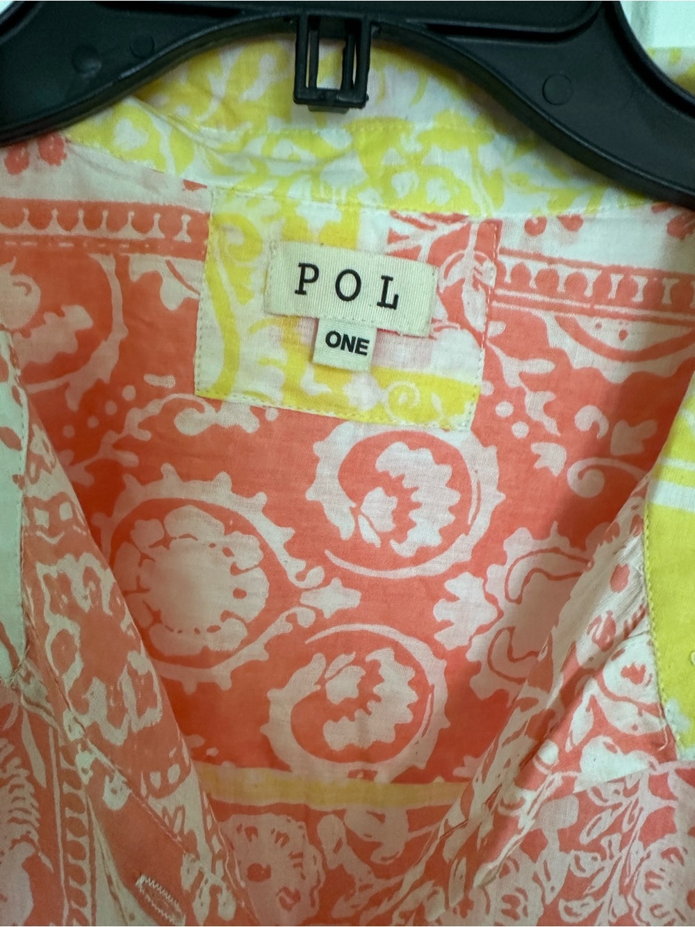 NWOT POL VIBRANT HALF SLEEVE BUTTON DOWN DRESS - Picture 9 of 10